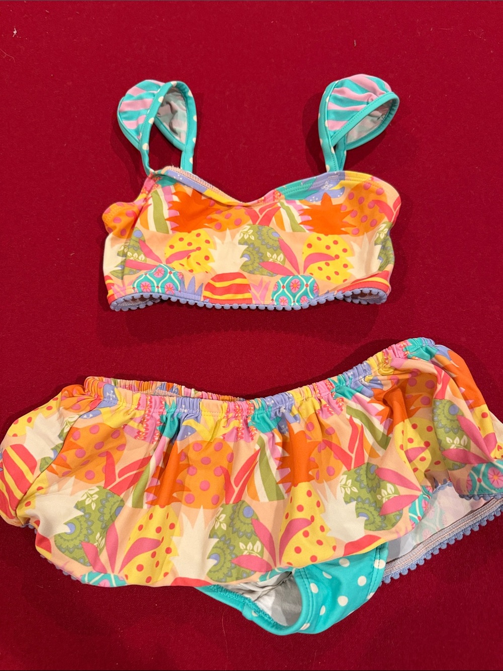Matilda Jane Kids Bikini Set in Turquoise, Pink, Orange, Yellow